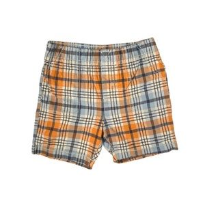 4/$12 💥 EUC (24m) Carter's Infant Boys Plaid Blue & Orange Summer Shorts (960)